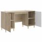Preview: Schreibtisch Sonoma-Eiche 142,5 x 50 x 75 cm Holzwerkstoff