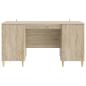 Preview: Schreibtisch Sonoma-Eiche 142,5 x 50 x 75 cm Holzwerkstoff