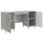 Preview: Schreibtisch Betongrau 142,5 x 50 x 75 cm Holzwerkstoff