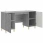 Preview: Schreibtisch Sonoma-Grau 142,5 x 50 x 75 cm Holzwerkstoff