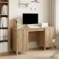 Preview: ARDEBO.de - Schreibtisch Artisan-Eiche 142,5 x 50 x 75 cm Holzwerkstoff