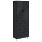 Preview: Schrankset 2 stk. 66 x 34,5 x 90 cm Holzwerkstoff Schwarz