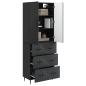 Preview: Schrankset 2 stk. 66 x 34,5 x 90 cm Holzwerkstoff Schwarz