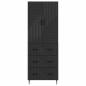 Preview: Schrankset 2 stk. 66 x 34,5 x 90 cm Holzwerkstoff Schwarz