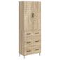 Preview: Schrankset 2 stk. 66 x 34,5 x 90 cm Holzwerkstoff Sonoma-Eiche