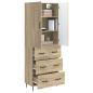 Preview: Schrankset 2 stk. 66 x 34,5 x 90 cm Holzwerkstoff Sonoma-Eiche