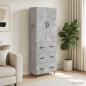 Preview: ARDEBO.de - Schrankset 2 stk. 66 x 34,5 x 90 cm Holzwerkstoff Betongrau