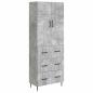 Preview: Schrankset 2 stk. 66 x 34,5 x 90 cm Holzwerkstoff Betongrau