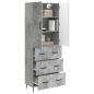 Preview: Schrankset 2 stk. 66 x 34,5 x 90 cm Holzwerkstoff Betongrau