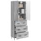 Preview: Schrankset 2 stk. 66 x 34,5 x 90 cm Holzwerkstoff Grau Sonoma