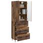 Preview: Schrankset 2 stk. 66 x 34,5 x 90 cm Holzwerkstoff Altholz