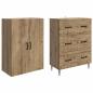 Preview: Schrankset 2 stk. 66 x 34,5 x 90 cm Holzwerkstoff Artisan-Eiche