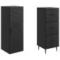 Preview: Schrankset 2 stk. 33 x 34,5 x 90 cm Holzwerkstoff Schwarz