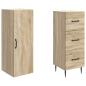 Preview: Schrankset 2 stk. 33 x 34,5 x 90 cm Holzwerkstoff Sonoma-Eiche