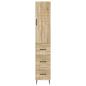 Preview: Schrankset 2 stk. 33 x 34,5 x 90 cm Holzwerkstoff Sonoma-Eiche