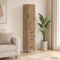 Preview: ARDEBO.de - Schrankset 2 stk. 33 x 34,5 x 90 cm Holzwerkstoff Artisan-Eiche