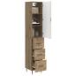 Preview: Schrankset 2 stk. 33 x 34,5 x 90 cm Holzwerkstoff Artisan-Eiche
