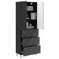 Preview: Schrankset 2 stk. 66 x 34,5 x 90 cm Holzwerkstoff Schwarz