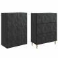 Preview: Schrankset 2 stk. 66 x 34,5 x 90 cm Holzwerkstoff Schwarz