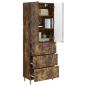 Preview: Schrankset 2 stk. 66 x 34,5 x 90 cm Holzwerkstoff Räuchereiche