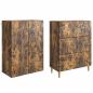 Preview: Schrankset 2 stk. 66 x 34,5 x 90 cm Holzwerkstoff Räuchereiche
