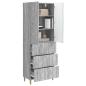 Preview: Schrankset 2 stk. 66 x 34,5 x 90 cm Holzwerkstoff Sonoma-Grau