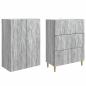 Preview: Schrankset 2 stk. 66 x 34,5 x 90 cm Holzwerkstoff Sonoma-Grau
