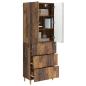 Preview: Schrankset 2 stk. 66 x 34,5 x 90 cm Holzwerkstoff Altholz