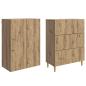 Preview: Schrankset 2 stk. 66 x 34,5 x 90 cm Holzwerkstoff Artisan-Eiche