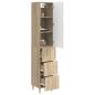 Preview: Schrankset 2 stk. 33 x 34,5 x 90 cm Holzwerkstoff Sonoma-Eiche