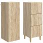 Preview: Schrankset 2 stk. 33 x 34,5 x 90 cm Holzwerkstoff Sonoma-Eiche