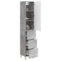 Preview: Schrankset 2 stk. 33 x 34,5 x 90 cm Holzwerkstoff Betongrau