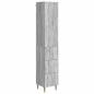 Preview: Schrankset 2 stk. 33 x 34,5 x 90 cm Holzwerkstoff Grau Sonoma