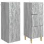 Preview: Schrankset 2 stk. 33 x 34,5 x 90 cm Holzwerkstoff Grau Sonoma