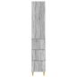 Preview: Schrankset 2 stk. 33 x 34,5 x 90 cm Holzwerkstoff Grau Sonoma