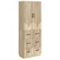 Preview: Schrankset 2 stk. 66 x 34,5 x 87 cm Holzwerkstoff Sonoma-Eiche
