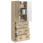 Preview: Schrankset 2 stk. 66 x 34,5 x 87 cm Holzwerkstoff Sonoma-Eiche