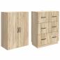 Preview: Schrankset 2 stk. 66 x 34,5 x 87 cm Holzwerkstoff Sonoma-Eiche