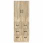 Preview: Schrankset 2 stk. 66 x 34,5 x 87 cm Holzwerkstoff Sonoma-Eiche