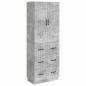Preview: Schrankset 2 stk. 66 x 34,5 x 87 cm Holzwerkstoff Betongrau