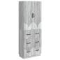 Preview: Schrankset 2 stk. 66 x 34,5 x 87 cm Holzwerkstoff Sonoma-Grau