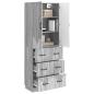 Preview: Schrankset 2 stk. 66 x 34,5 x 87 cm Holzwerkstoff Sonoma-Grau
