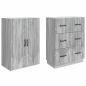 Preview: Schrankset 2 stk. 66 x 34,5 x 87 cm Holzwerkstoff Sonoma-Grau