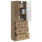 Preview: Schrankset 2 stk. 66 x 34,5 x 87 cm Holzwerkstoff Artisan-Eiche