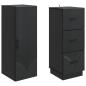 Preview: Schrankset 2 stk. 33 x 34,5 x 87 cm Holzwerkstoff Schwarz