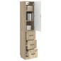 Preview: Schrankset 2 stk. 33 x 34,5 x 87 cm Holzwerkstoff Sonoma-Eiche