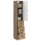 Preview: Schrankset 2 stk. 33 x 34,5 x 87 cm Holzwerkstoff Artisan-Eiche
