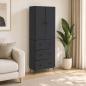 Preview: ARDEBO.de - Schrankset 2 stk. 66 x 34,5 x 90 cm Holzwerkstoff Schwarz