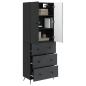 Preview: Schrankset 2 stk. 66 x 34,5 x 90 cm Holzwerkstoff Schwarz