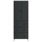 Preview: Schrankset 2 stk. 66 x 34,5 x 90 cm Holzwerkstoff Schwarz